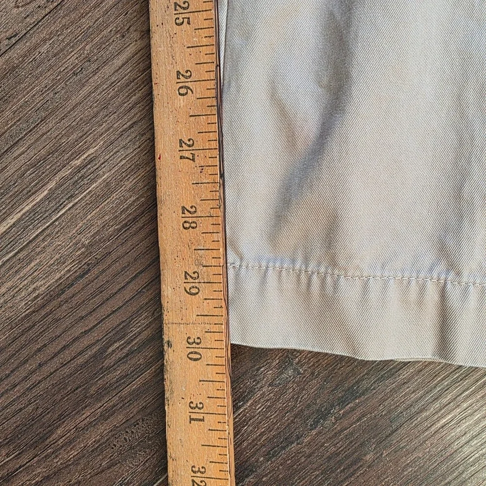 Banana‎ Republic Emerson Chino Mens Khaki Flat Front Pants Size 35x32 preppy